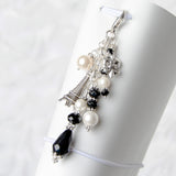 Paris Planner Dangle Charm with Eiffel Tower & Fleur de lis Charms