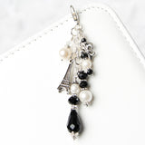 Paris Planner Dangle Charm with Eiffel Tower & Fleur de lis Charms