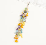 Sunflower and Leaf Crystal Dangle Planner Charm