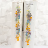 Sunflower Dangle Planner Charm with Crystal Beaded dangle