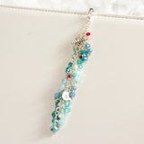 Snowflake and Bird Dangle Planner Charm Winter Twilight