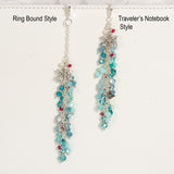 Winter Twilight Planner Charms with Snowflake and Bird Charms Ring Bound and TN Comparistons