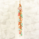 Elegance Blooms Dangle Planner Charm with Rose Charm in Rose gold