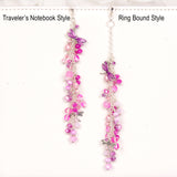 Pink Dragonfly Dangle Charm - TN Style and Ring Bound Style comparison