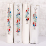 Wayfarer Lighthouse Dangle Charm with a Mix of Blue, Seafoam and Red Crystals - Available in Two Lengths