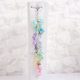 Pastel Rainbow Dangle Charm with Blue Bow, Beach and Palm Charms