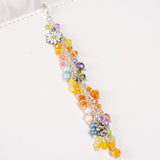 Daisy Fields Dangle Planner Charm with Yellow, Blue, Green, Peach and Purple Crystals