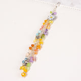 Daisy Fields Dangle Planner Charm with Yellow, Blue, Green, Peach and Purple Crystals