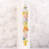 Daisy Fields Dangle Planner Charm with Yellow, Blue, Green, Peach and Purple Crystals