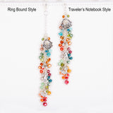 TN and ring bound comparison of Dangle Planner Charm with crystal dangle and mushroom, acorn, fawn and fox charms