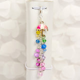 Pastel Rainbow umbrella charm on traveler's notebook