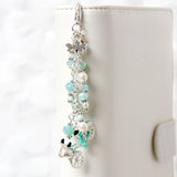 Aqua Enamel Bicycle Charm
