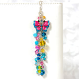 Pink and Blue Enamel Butterfly Dangle Planner Charms