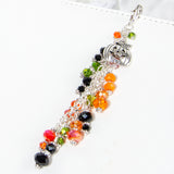 Halloween Pumplin Planner charm with crystal dangle