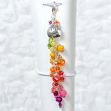 Pumpkin Spice Planner Charm with Fall Toned Crystal Dangle