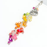 Pumpkin Spice Planner Charm with Fall Toned Crystal Dangle