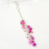 Ring Bound Style Pink Planner Dangle has extra chain at the top