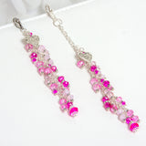 Embossed Heart Pink Dangle Charm