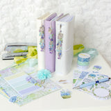 Watering Can Bouquet Planner Charm with Purple, Aqua and Green Crystal Dangle