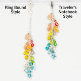 Tropcial Planner Charm Ring Bound Style and Traveler's Notebook Style Size Comparison