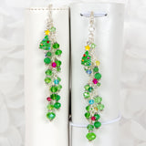 Holiday Sparkle Christmas Tree Planner charm with Green crystal dangle