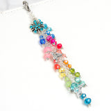 Backyard Blooms Dangle Charm with Rhinestone Flower and Hummingbird Charms