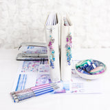 Moon and Stars Dangle Charm with Plum, Purple, Aqua and Blue Crystals