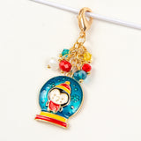 Penguin Snow Globe Planner Charm with Crystals