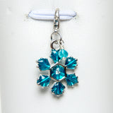 Enamel Snowflake Charms with Crystal Accent - Choose from Red, Yellow, Blue or Purple