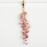 Rose Gold Butterfly Planner Charm with Pink Crystal Dangle