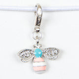 Pastel Bee Charm with Rhinestones