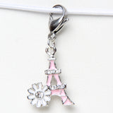 Pink Enamel Eiffel Tower Charm