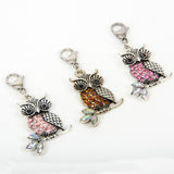 Rhinestone Owl Traveler's Notebook Charm