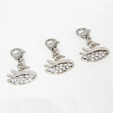 Rhinestone Swan Charm