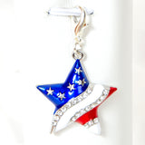 Patriotic Enamel Star Charm - Stitch Marker