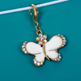 Sparkling White Rhinestone Butterfly Traveler's Notebook Planner Charm