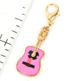Pink Enamel Guitar Charm by ruler