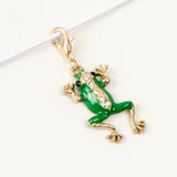 Enamel Frog Charm Stitch Marker in Gold