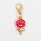 Pink Enamel Lollipop Charm Stitch Marker