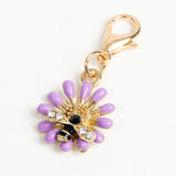 Small Enamel Bee Charm with Lobster Claw Clasp
