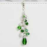 Shamrock Dangle Charm with Green Crystal Dangle