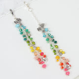 Rainbow Palm Tree Charms with Hibiscus and Pineapple Charms