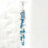 Police Box Dangle Planner Charm with Blue and White Dangle