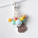 Let's Go Route 66 Dangle Clip or Charm