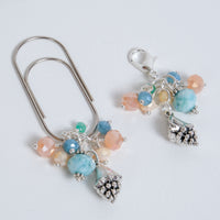 Into the Blue Dangle Planner Clip or Charm with Seashell Charm