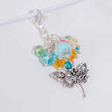 Sun Drenched Dangle Planner Clip or Charm with Dragonfly Charm