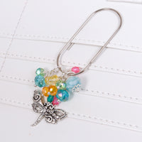 Sun Drenched Dangle Planner Clip or Charm with Dragonfly Charm