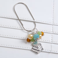 Chapters Planner Clip or Charm with Book Stack Charm