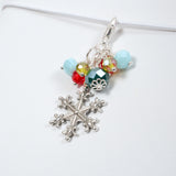 Cedar and Snow Planner Clip or Charm with Snowflake Charm