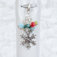 Cedar and Snow Planner Clip or Charm with Snowflake Charm